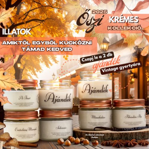 2025 Őszi Krémes Kollekció + 2db Ajándék Vintage gyertya