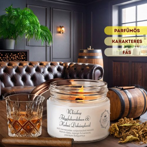 Whiskey Tölgyfahordóban & Kubai Dohánylevél - Vintage illatgyertya